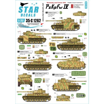 Star Decals Pz.Kpfw.IV in Normandy and France # 2 matrica