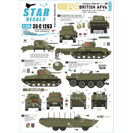 Star Decals British AFVs in Holland 1944-45 # 1 matrica