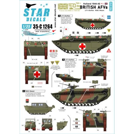 Star Decals British AFVs in Holland 1944-45 # 2 matrica