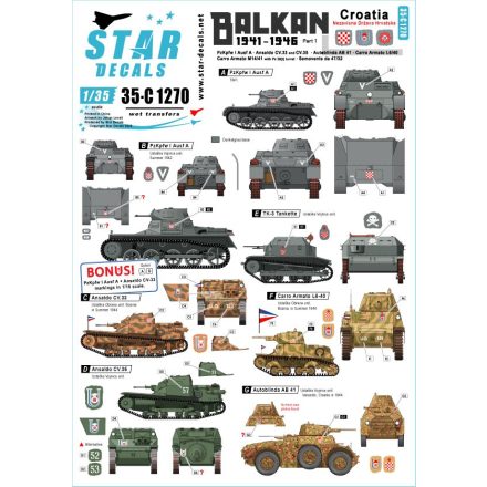 Star Decals Balkan WWII # 1 matrica
