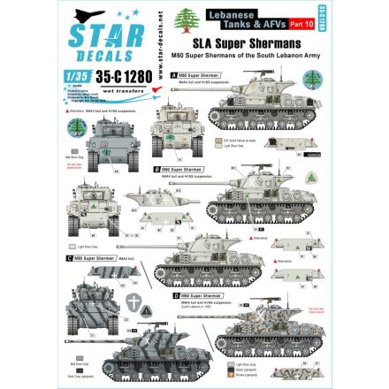 Star Decals Lebanese Tanks & AFVs # 10 matrica