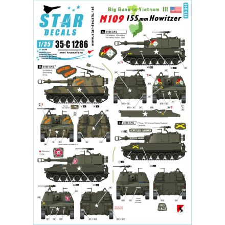 Star Decals Big Guns in Vietnam # 3 matrica
