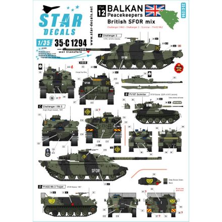 Star Decals Balkan Peacekeepers # 13 matrica