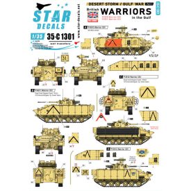   Star Decals Desert Storm 1. British Warriors in the Gulf 1990-91 matrica