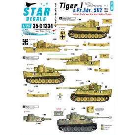   Star Decals Tiger I. sPzAbt 502 # 2. Initial / Early / Mid production Tigers 1943-44 matrica