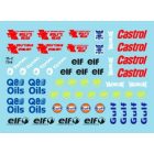 Star Decals Oil Drum markings # 2. Wolf's Head, Valvoline,Castrol, Total, Q8 Oils, BP, Gulf, Elf matrica