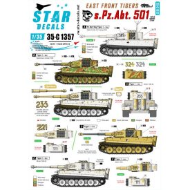  Star Decals s.Pz.Abt. 501 1943-44. East Front Tigers. Tiger I and Befehls-Tiger I Mid production matrica