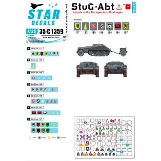   Star Decals StuG-Abt # 1. Generic insignia and unit markings for the Sturmgeschütz units matrica