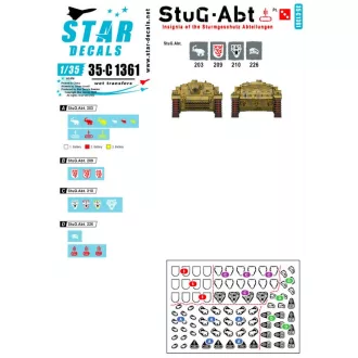   Star Decals StuG-Abt # 3. Generic insignia and unit markings for the Sturmgeschütz units matrica