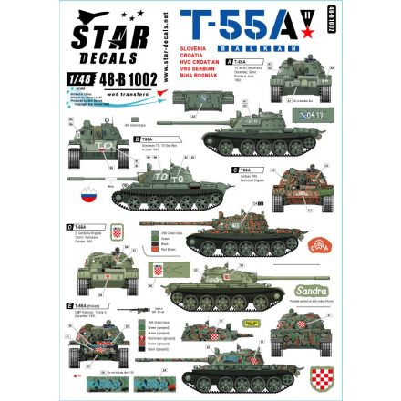 Star Decals Soviet T-55A Tanks # 2 matrica