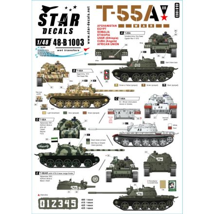 Star Decals Soviet T-55A Tanks # 3 matrica