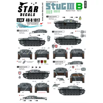   Star Decals StuG III B 1941-42 # 2. StuG.Abt. 182, StuG.Abt. 190, StuG.Abt. 197, StuG.Abt. 243, StuG.Abt. 244 matrica