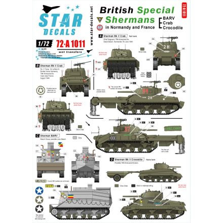 Star Decals British Special Shermans matrica