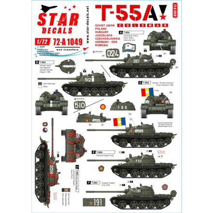 Star Decals Soviet T-55A Cold War matrica