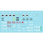 Star Decals Nicaragua. Guarda Nacional and Sandinista guerilla matrica