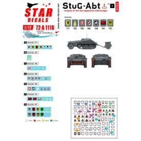   Star Decals StuG-Abt # 1. Generic insignia and unit markings for the Sturmgeschütz units matrica