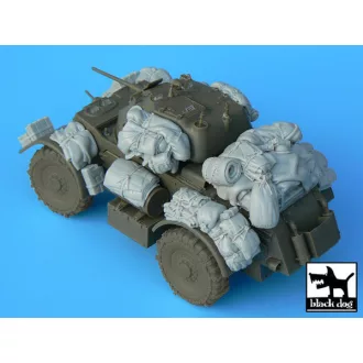   Black Dog Staghound accessories set for Bronco kit, 19 resin parts – járműmakett-kiegészítő