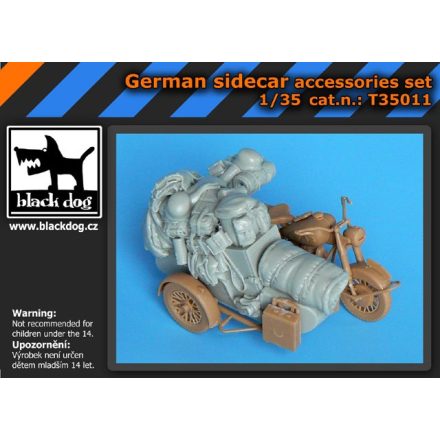 Black Dog German sidecar accessories set (Masterbox)