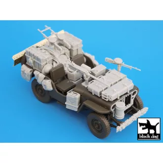  Black Dog British SAS Jeep Africa for TamiyaItaleri – járműmakett-kiegészítő