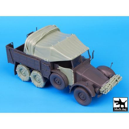 Black Dog Krupp Protze accessories set for Tamiya
