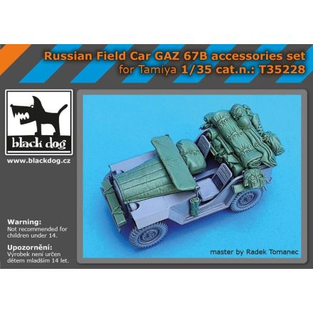 Black Dog Russian field car Gaz 67B accessories set for Tamiya