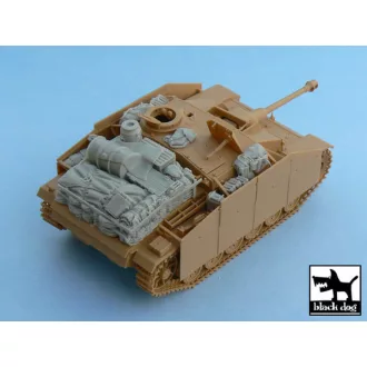   Black Dog Sturmgeschütz III Ausf.G accessories set for Tamiya 32525, 13 resin parts – járműmakett-kiegészítő