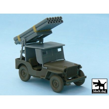 Black Dog Jeep with rocket launcher for Tamiya