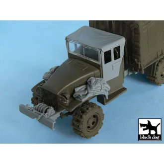   Black Dog US 2 1/2 ton Cargo Truck accessories set for Tamiya 32548, 10 resin parts – járműmakett-kiegészítő