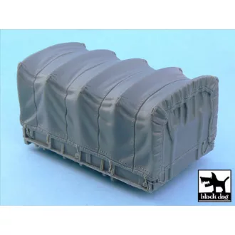   Black Dog US 2 1/2 ton Cargo Truck cargo bay canvas for Tamiya 32548, 1 resin part – járműmakett-kiegészítő