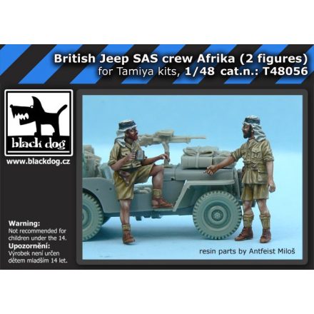 Black Dog British SAS Jeep Crew Afrika (2 figures) for Tamiya