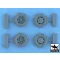 Black Dog Steyr Type 1500A/01 snowchained wheels set for Tamiya kits, 4 resin parts – járműmakett-kiegészítő