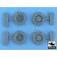 Black Dog Steyr Type 1500A/01 snowchained wheels set for Tamiya kits, 4 resin parts – járműmakett-kiegészítő