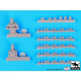 Black Dog King Tiger tank crew plus detail set for Tamiya