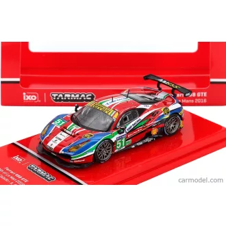   TARMAC FERRARI 488 GTE 3.9L TURBO V8 TEAM AF CORSE N 51 24h LE MANS 2016 GIANMARIA BRUNI - ALESSANDRO PIERGUIDI - JAMES CALADO