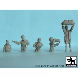 Black Dog US tank crew and civilian – figurakészlet
