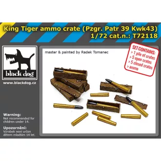   Black Dog King Tiger ammo crate – járműmakett-kiegészítő