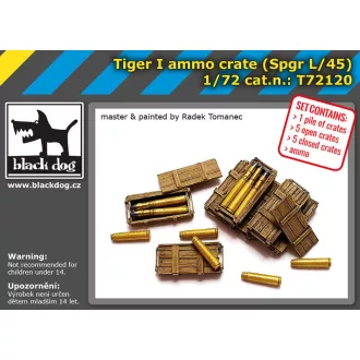 Black Dog Tiger I ammo crate – járműmakett-kiegészítő