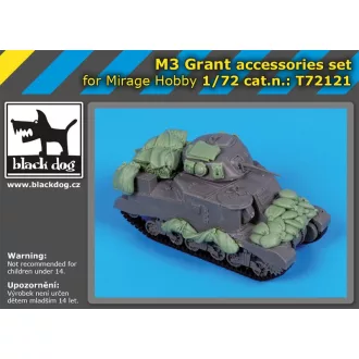   Black Dog M3 Grant accessories set for Mirage hobby – járműmakett-kiegészítő