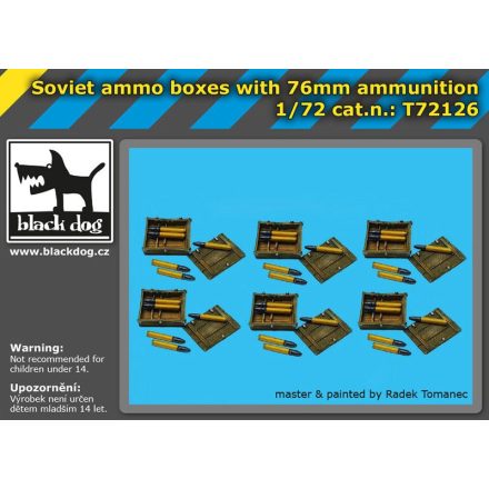 Black Dog Soviet ammo boxes with 76 mm ammunition