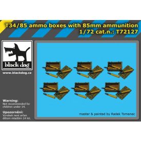 Black Dog T34/85 ammo boxes with 85 mm ammunition
