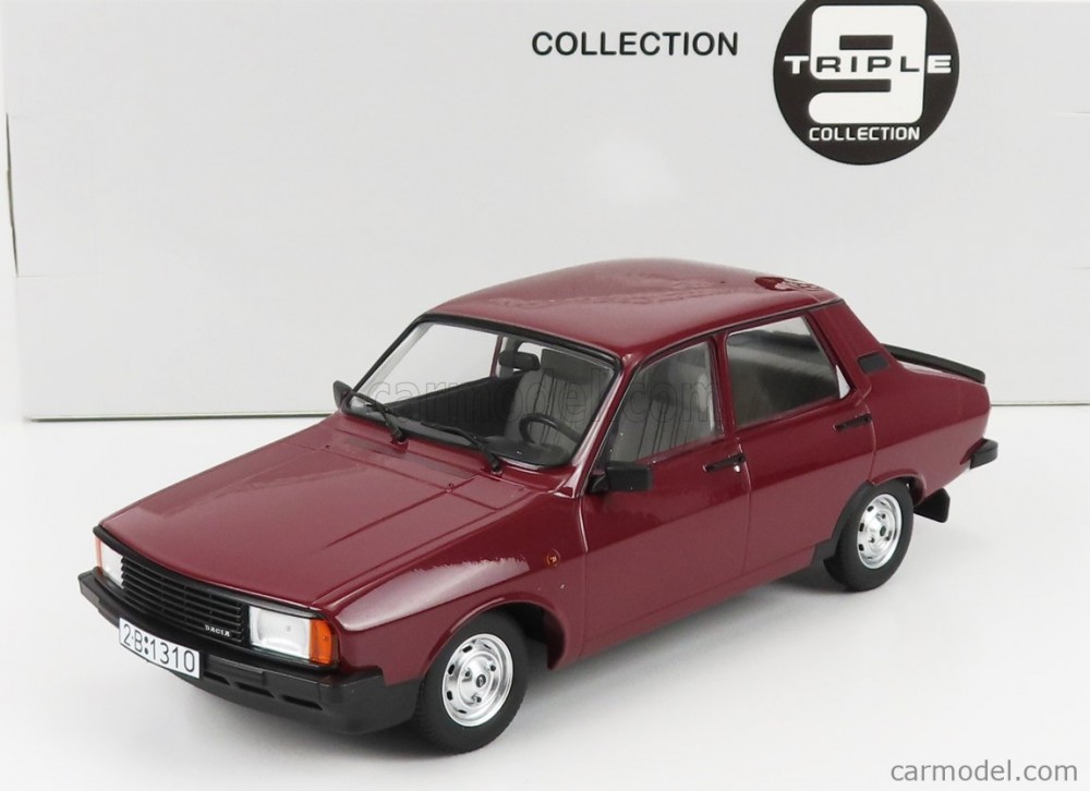 Voiture Miniature Dacia 1310L 1993 échelle 1:18 Couleur Bordeaux - Marque Triple9 - Modèle T9-1800287 - Neuf Sous Boîte