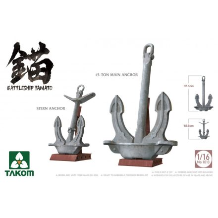Takom BATTLESHIP YAMATO ANCHOR makett