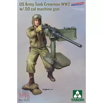   Takom - US Army Tank Crewman WW2 w/ .50 cal Machine Gun figura