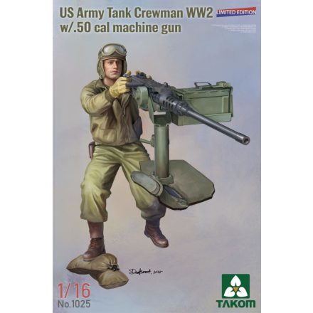 Takom US Army Tank Crewman WW2 w/ .50 cal Machine Gun