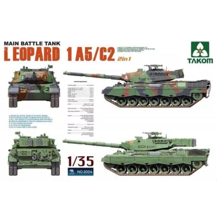 Takom Main Battle Tank Leopard 1 A5/C2 2 in 1 makett