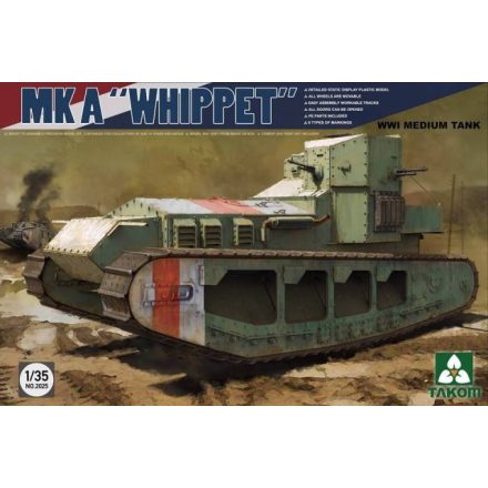 Takom Medium Tank Mk A Whippet makett
