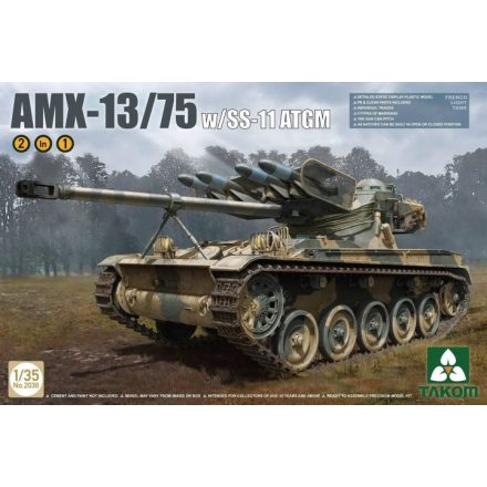 Takom French Light Tank AMX-13/75 w. SS-11 ATGM makett