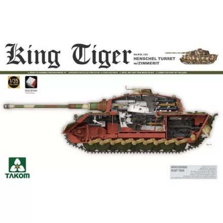 Takom Sd.Kfz.182 King Tiger Henschel Turret w/Zimmerit makett