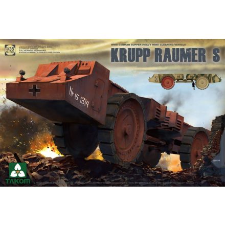 Takom German Super Heavy Mine Cleaning Vehicle Krupp Raumer S makett