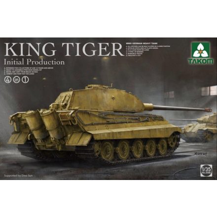 Takom German King Tiger Initial 4in1 makett